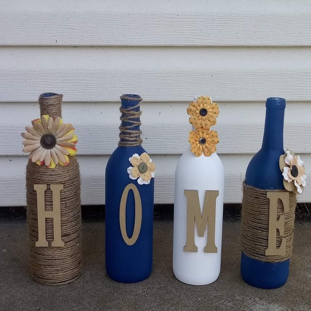 Home decorative wine bottles